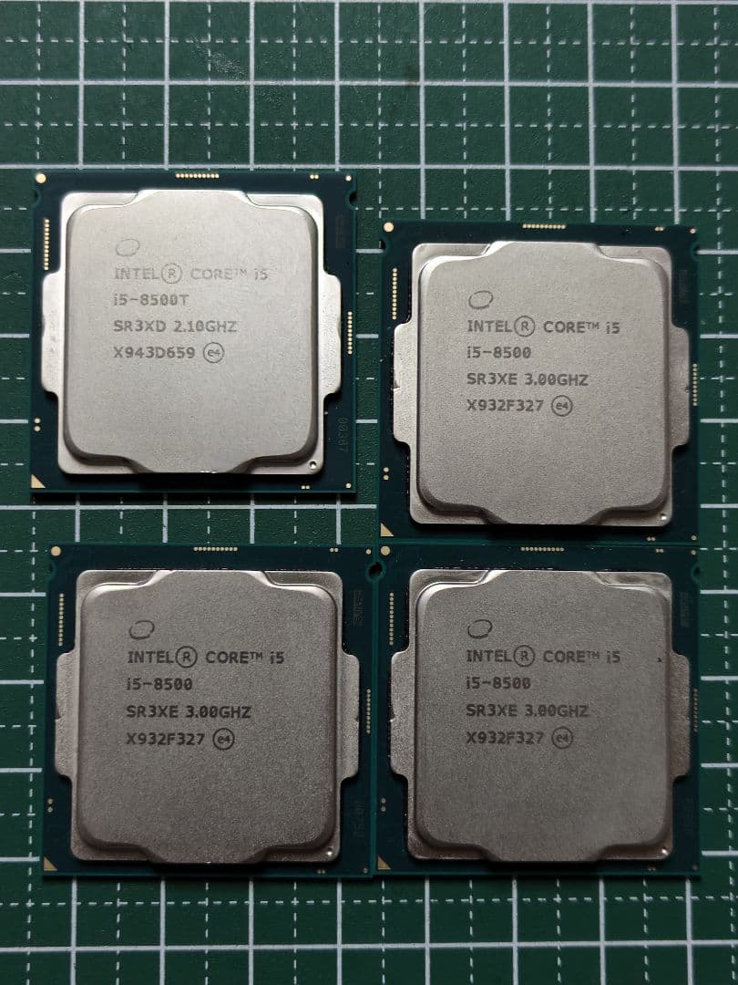 Intel Core i5 8500 3個,8500T 1個