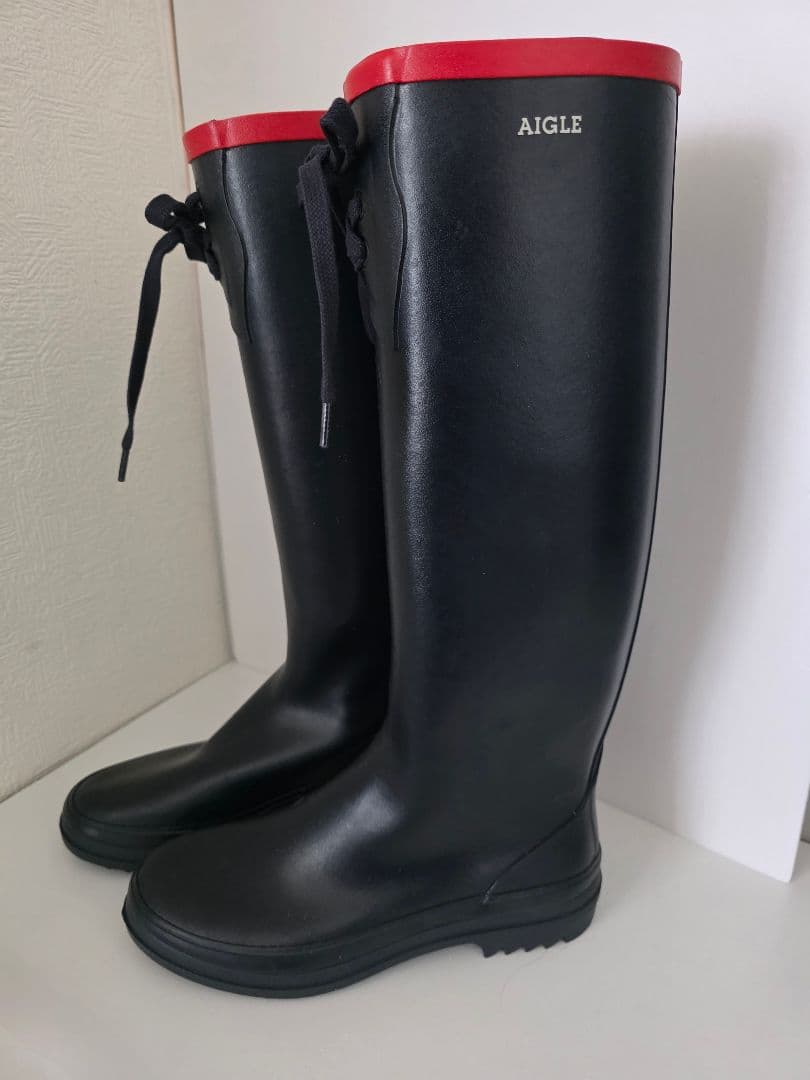 AIGLE エーグル ミスマリオン レインブーツ 折りたたみ可　36