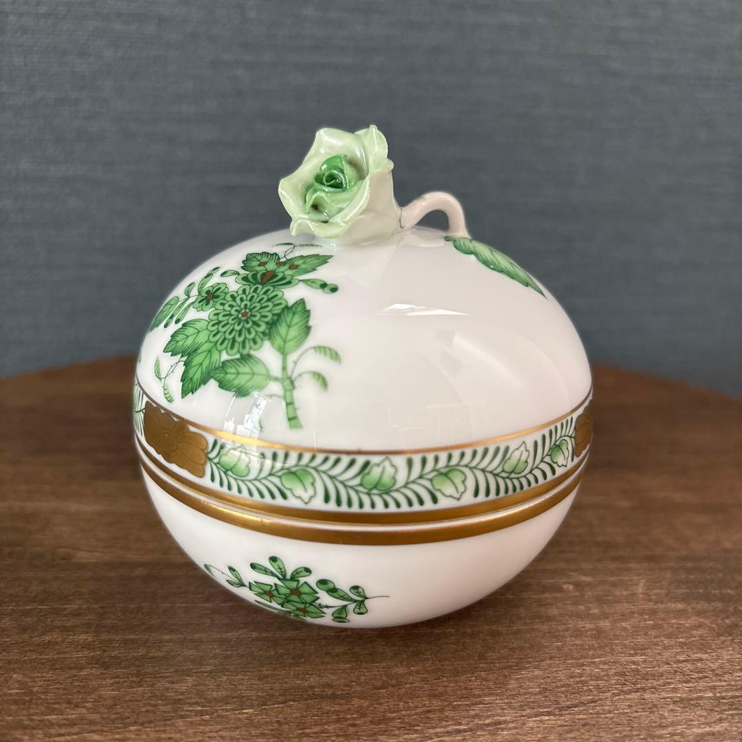 【新品未使用 正規品】ヘレンド　アポニー グリーン マルボンボン