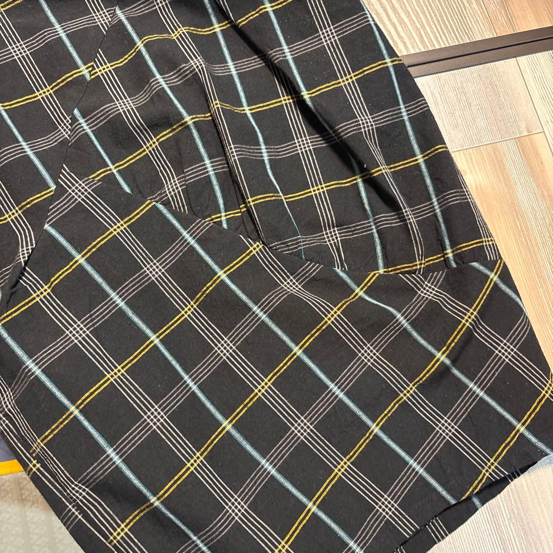慈雨綿素材チェックパンツ