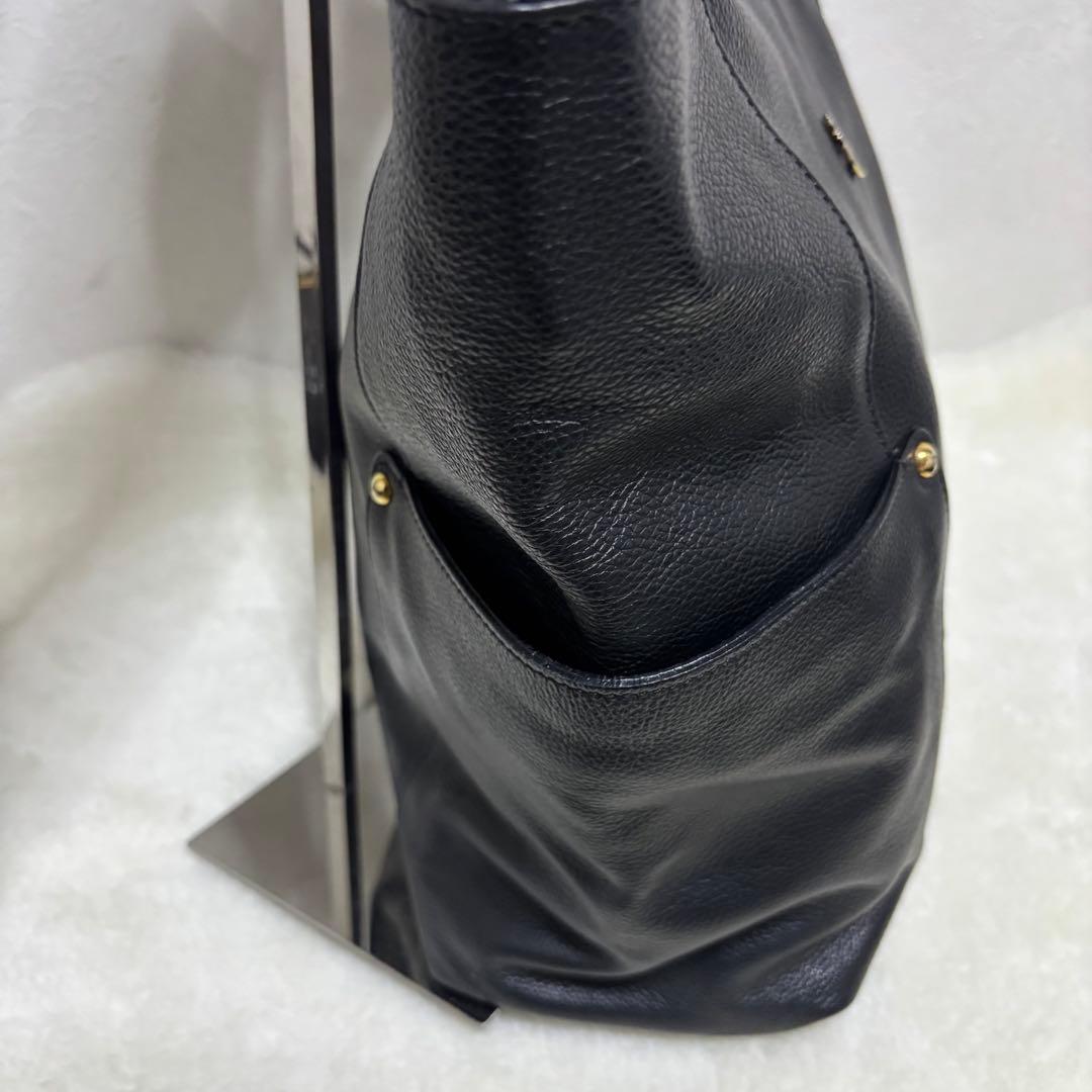 【希少】ティンバーランド　トートバッグ　レザー　ブラック　シボ革　肩掛け