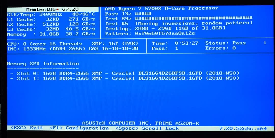 Ballistix DDR4 2666MHz 16GB×2 32GB 動作確認済