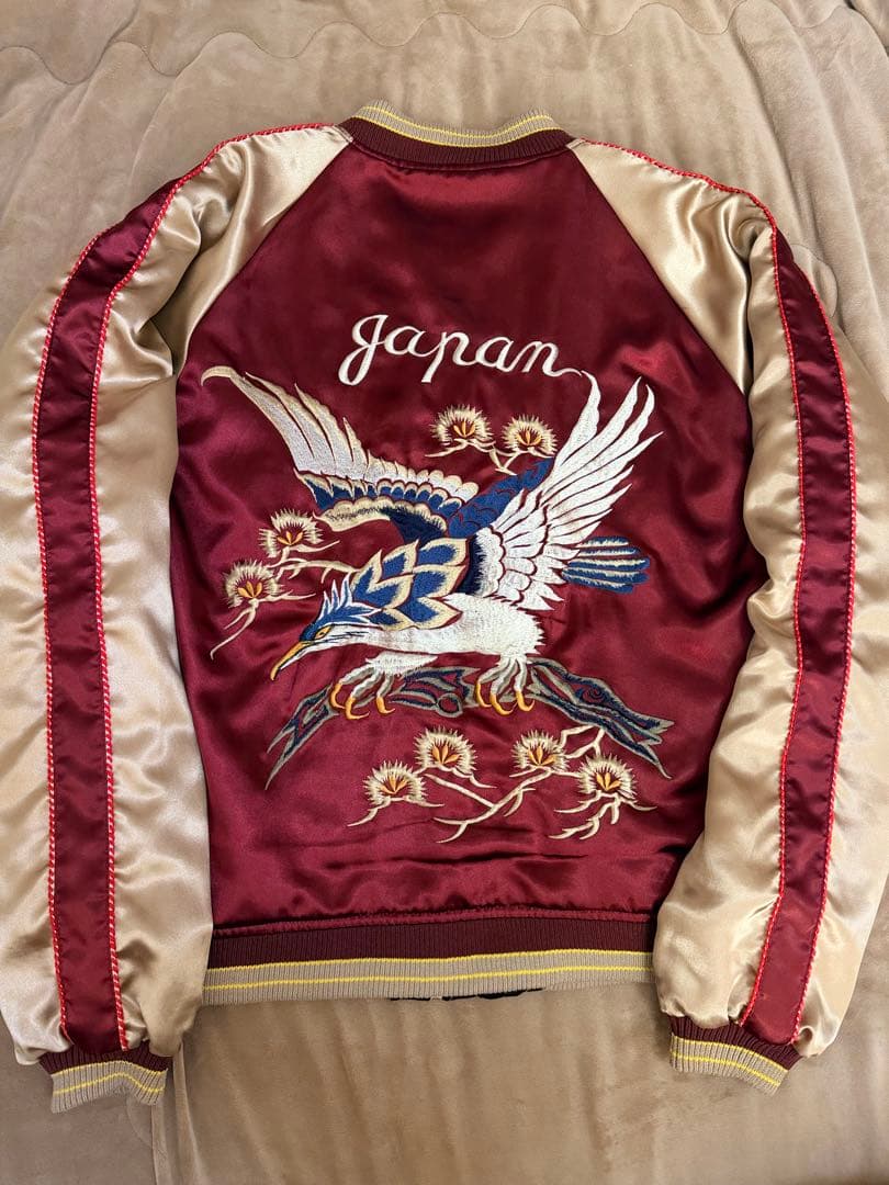 美品 ２面用 90s vintage 鷲龍 東洋 日本限定 スカジャン サテン