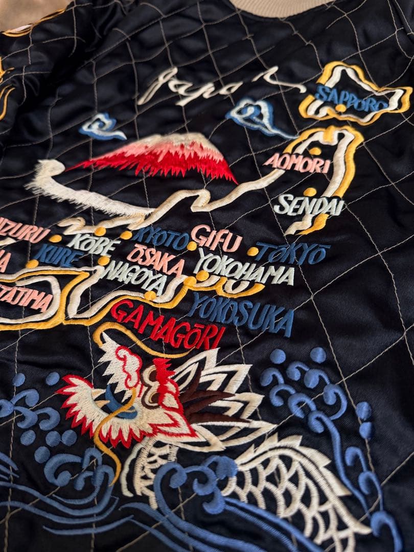 美品 ２面用 90s vintage 鷲龍 東洋 日本限定 スカジャン サテン