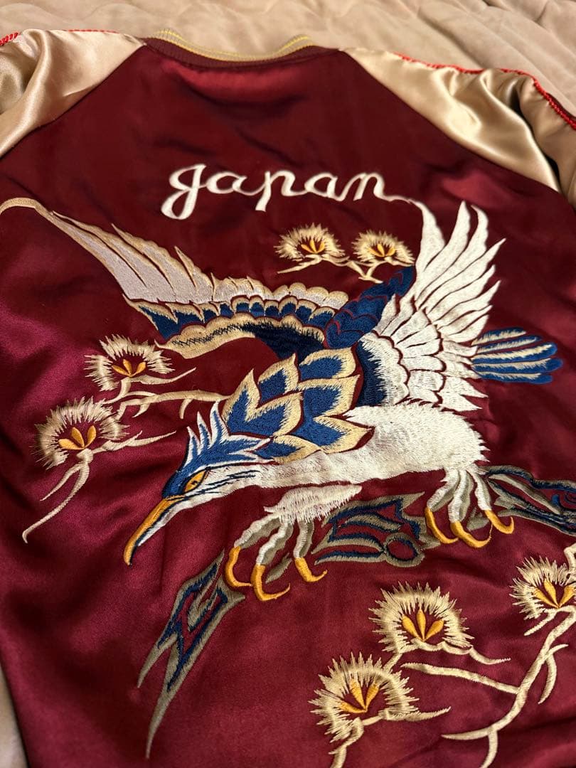 美品 ２面用 90s vintage 鷲龍 東洋 日本限定 スカジャン サテン