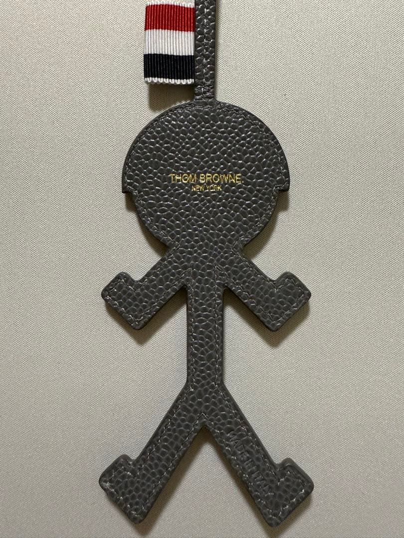 ▲THOM BROWNE▲レザー キーホルダー バッグチャーム MR. THOM