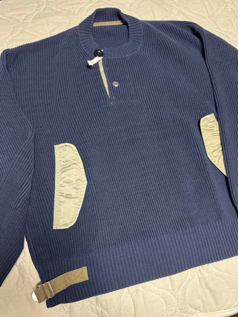 に*ー様 sacai 23SS Nylon Twill x Knit Pullo