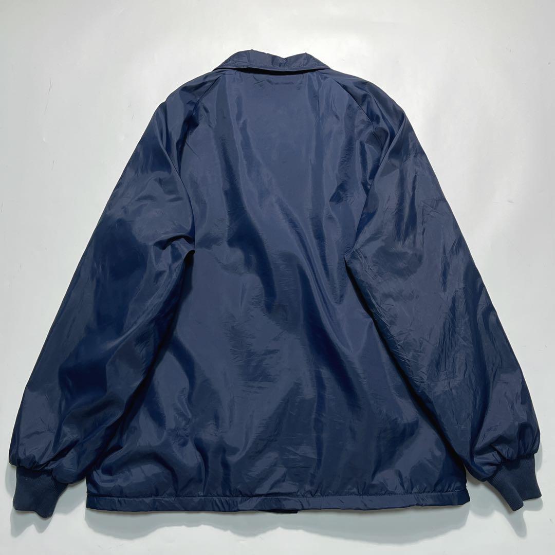80s シアーズ USA製 裏ボア コーチジャケット L 紺 ネイビー 7778