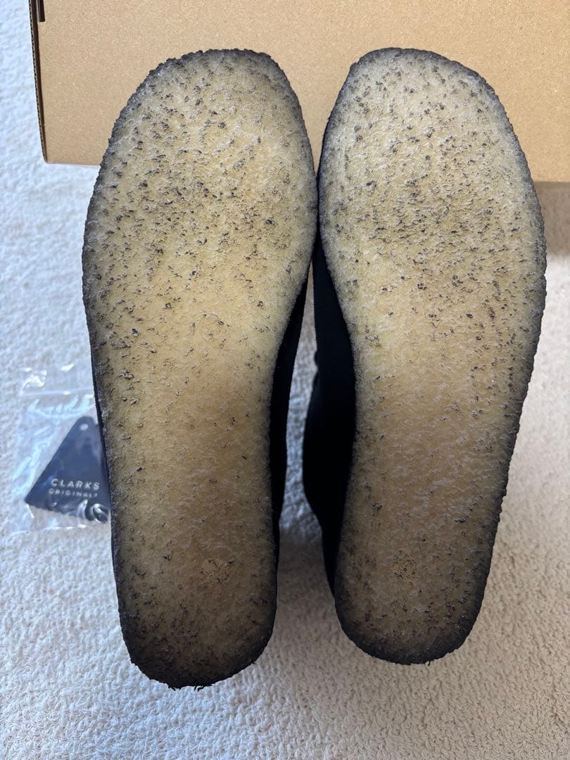 クラークス ワラビーブーツ ブラック スエード UK5.5 24.5cm