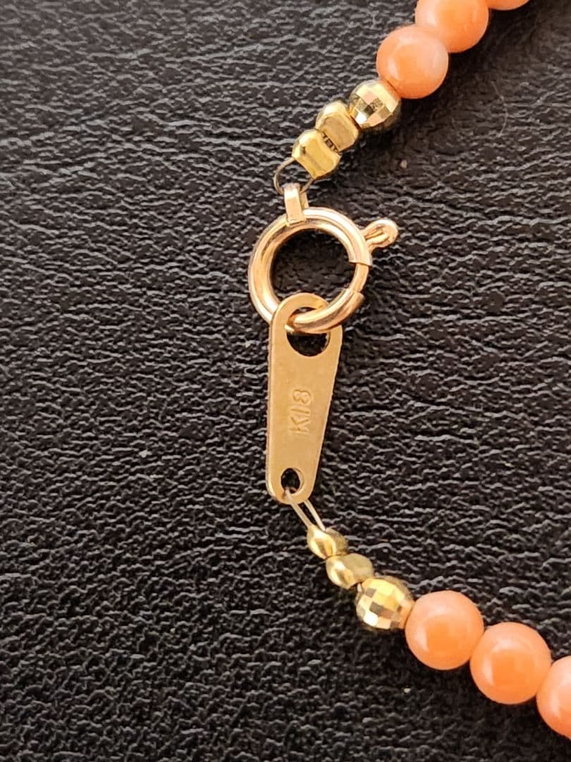 DEEP SEA COLAL （ピンクサンゴ)  アンクレットK18