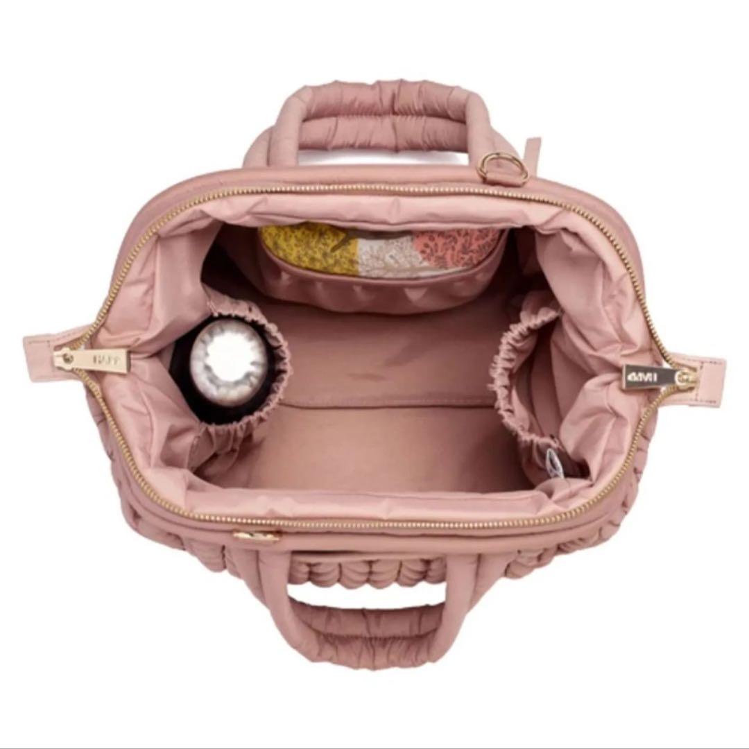 【美品】HAPP ハップ マザーズバッグ 2way ヘリンボーン ショルダー