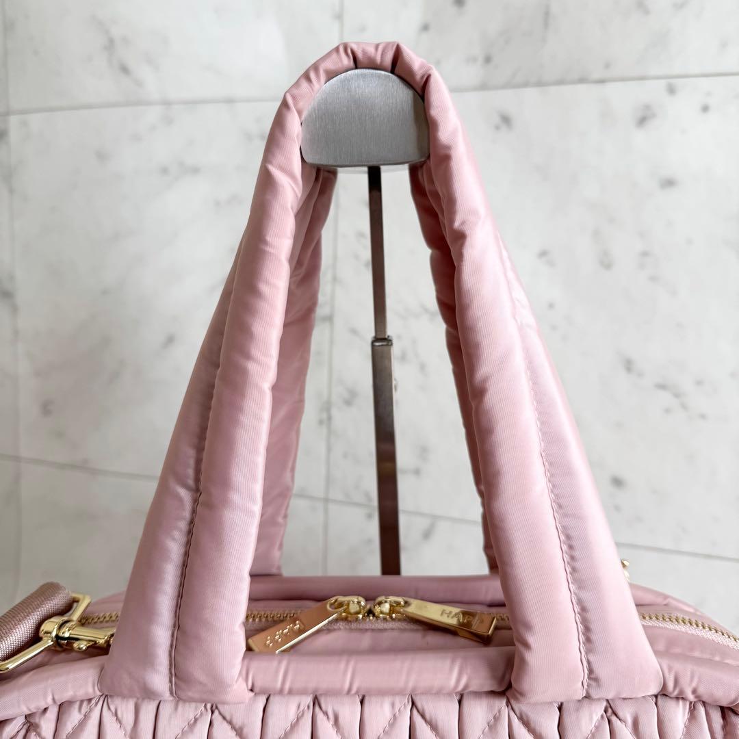 【美品】HAPP ハップ マザーズバッグ 2way ヘリンボーン ショルダー