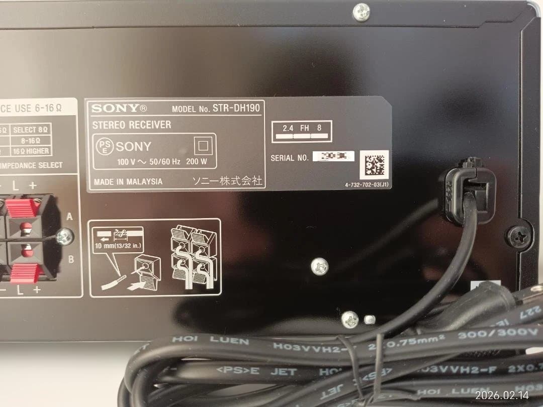 SONY Hi-Fi AUDIO アンプ STR-DH190