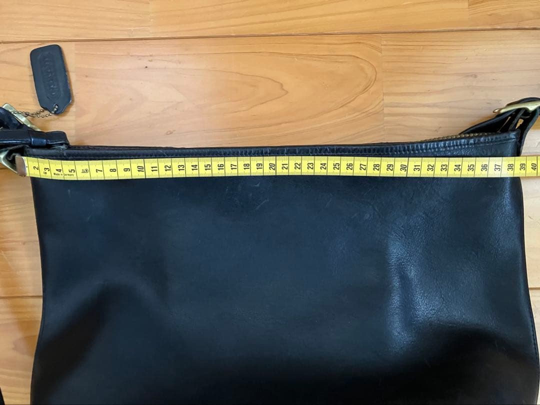 90年代　オールドコーチ　バケツ　黒レザーショルダーバッグ