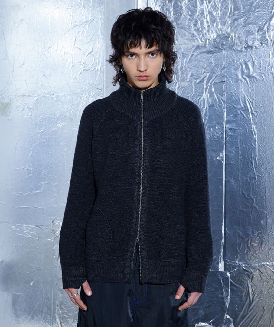 a2o ハイネックドライバーズニット　Lサイズ　ブラック