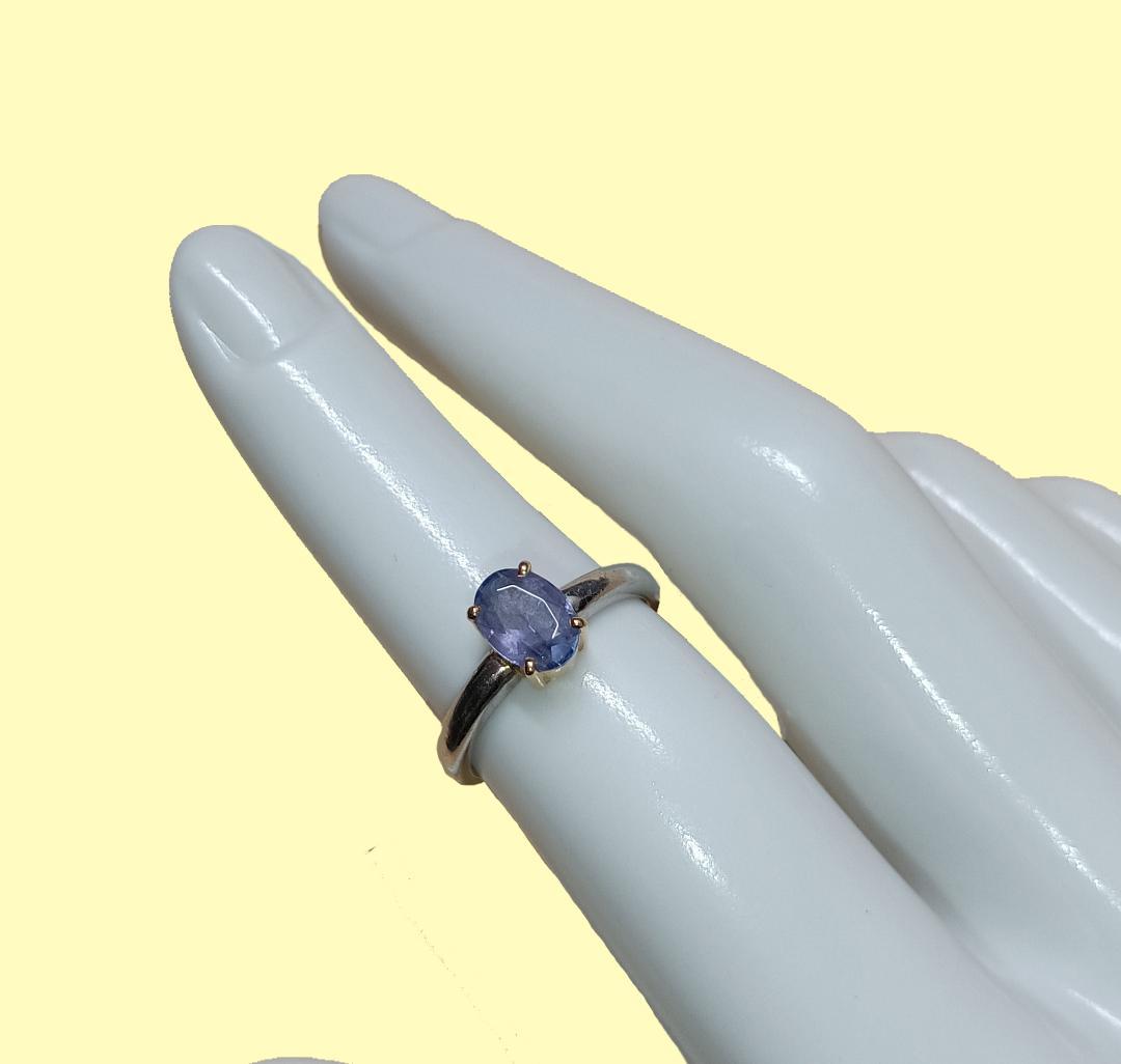 Pt 900 K18 サファイアリング