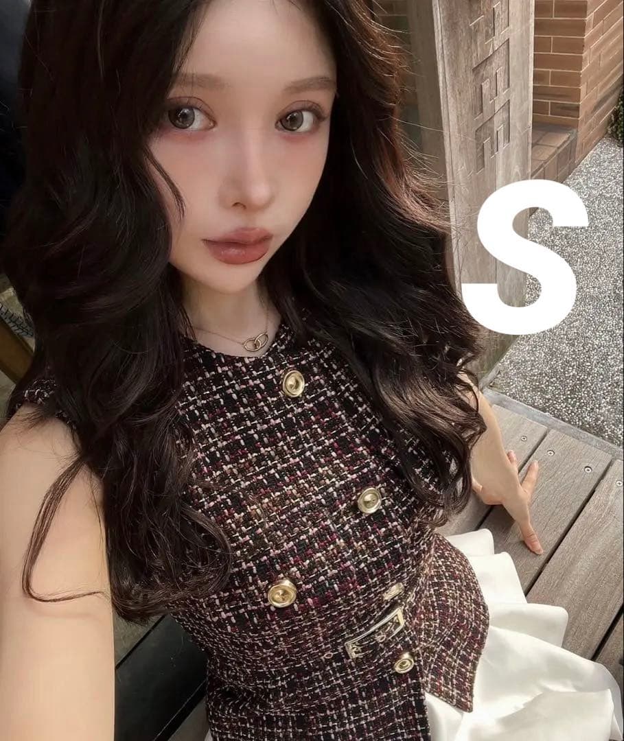 ZARA ベルト付きテクスチャーベスト S