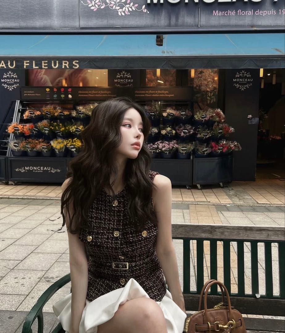 ZARA ベルト付きテクスチャーベスト S