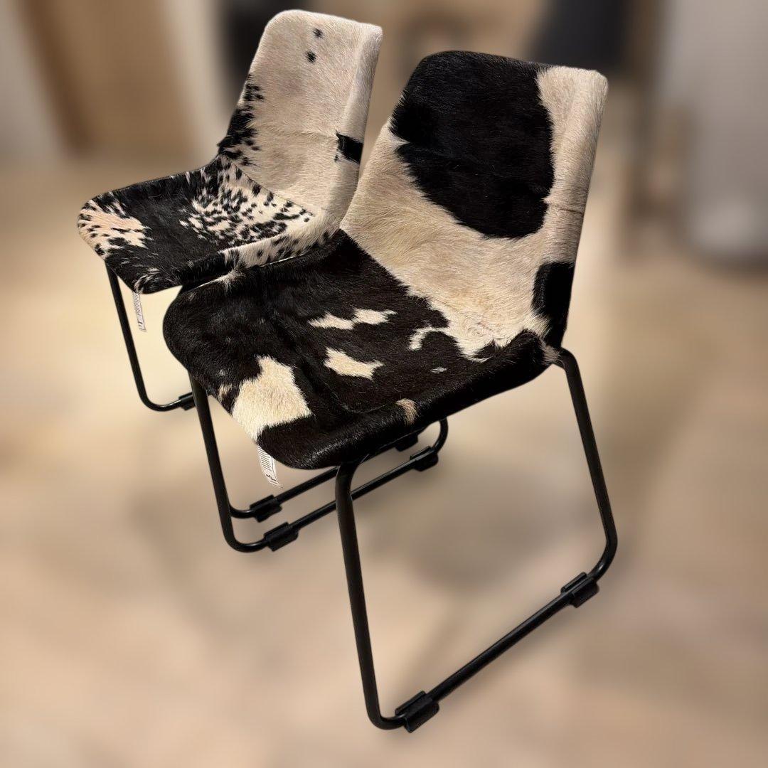 牛革ハラコの椅子2脚セット！最終値下げ