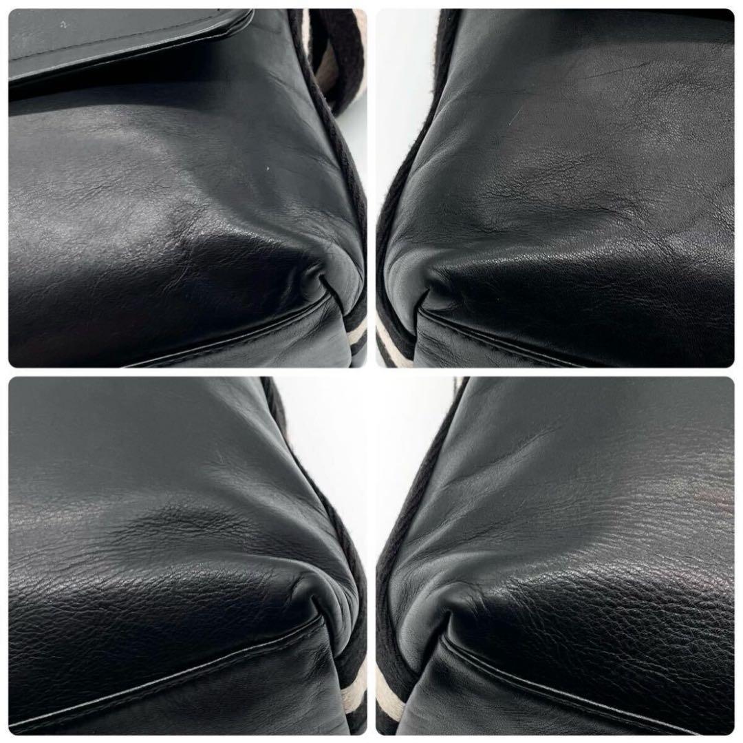 【極美品】バリー メッセンジャーバッグ ショルダーバッグ レザー A4 ブラック