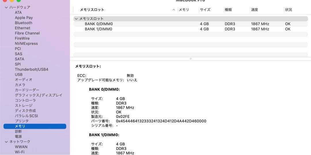 MacBook本体 MacBook Pro Retina Early