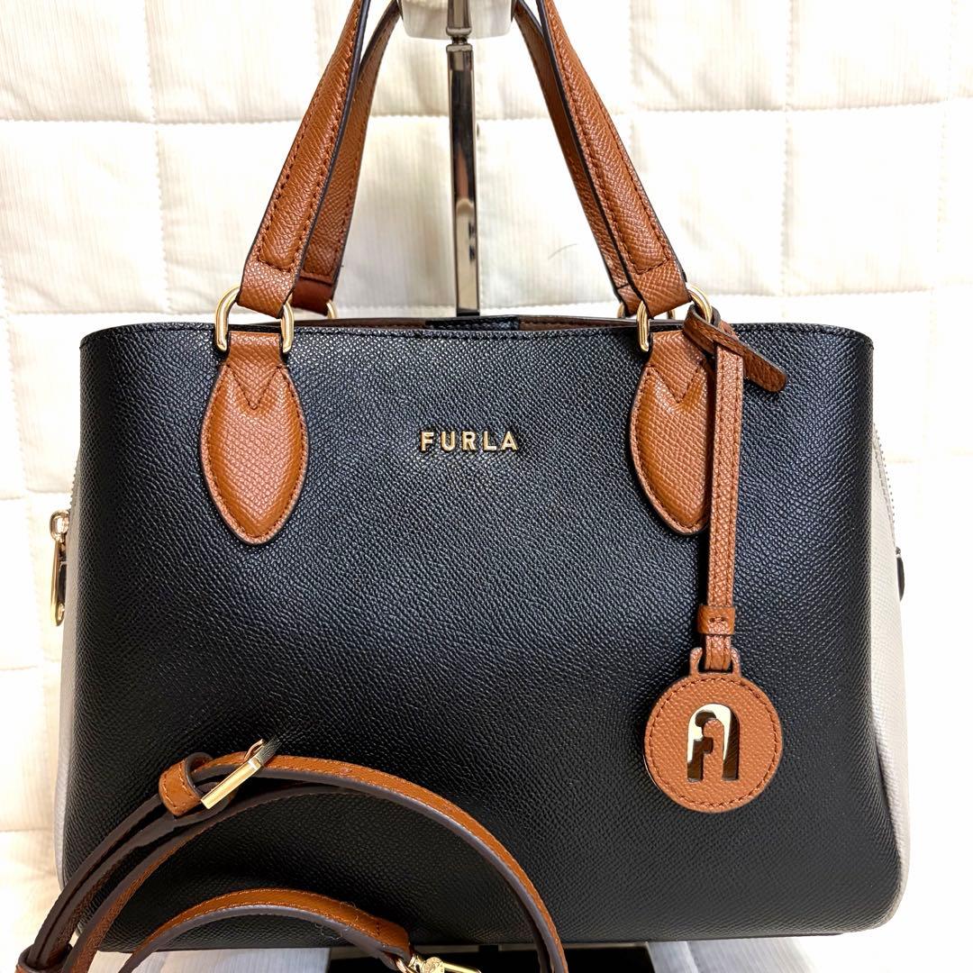 美品☆フルラ2way バイカラー　ミネルヴァトートS