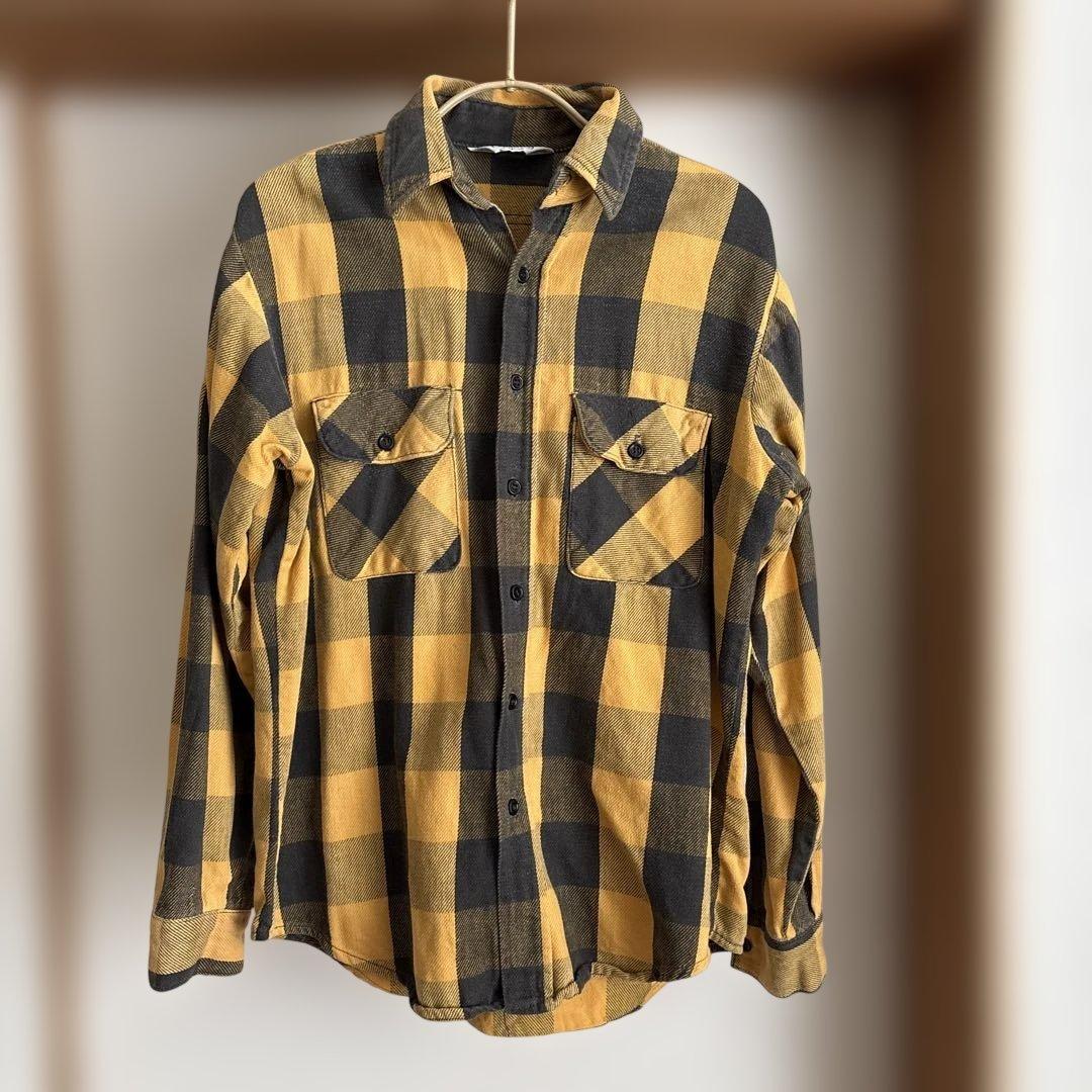 FIVE BROTHER イエロー ブラックチェックシャツ