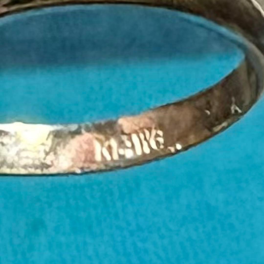 K14WG オパール3石 リング 約2.5g 箱あり