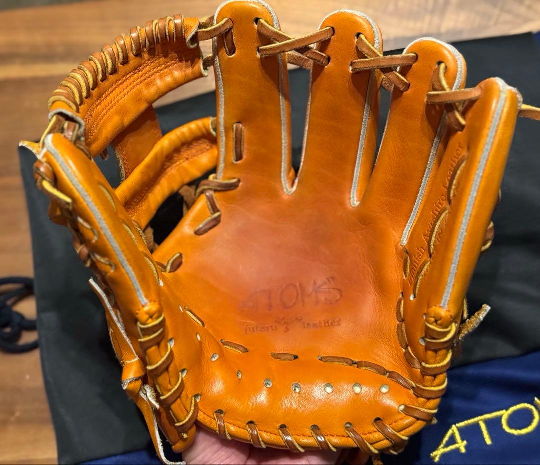 【土日限定価格】激レア刻印！ATOMS 硬式グローブ✨最高品質ジュテルレザー✨