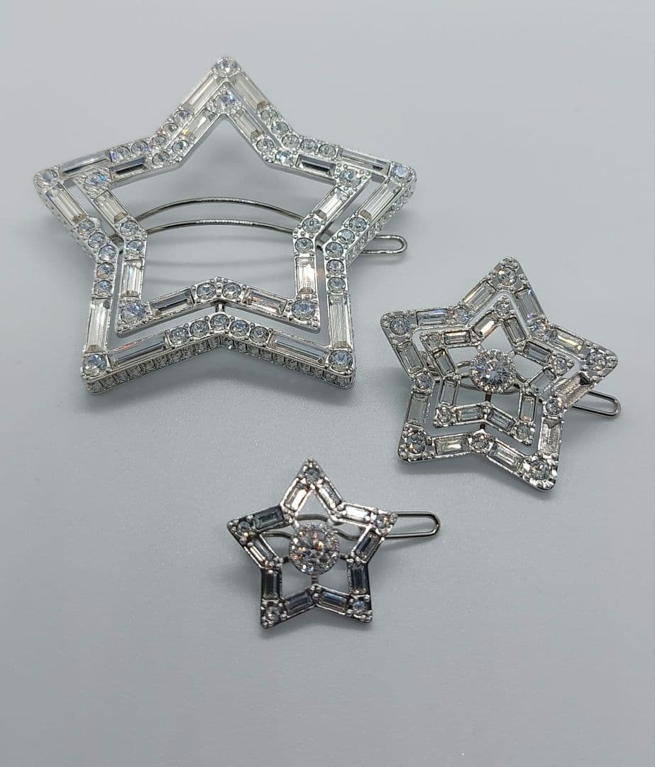 【極美品】SWAROVSKI　STELLA星形ヘアピンセット