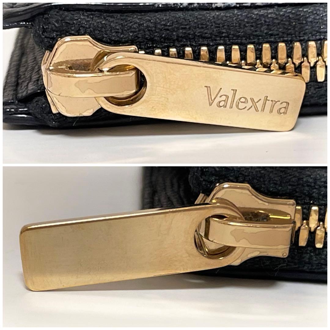 【早い者勝ち！】Valextra ヴァレクストラ　ジップキーホルダー　ブラック系