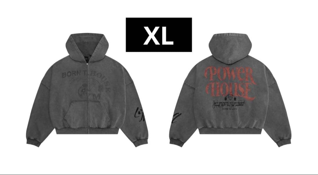 【激レア】lyft × パワーハウスジム　セットアップ フーディーXL、パンツM