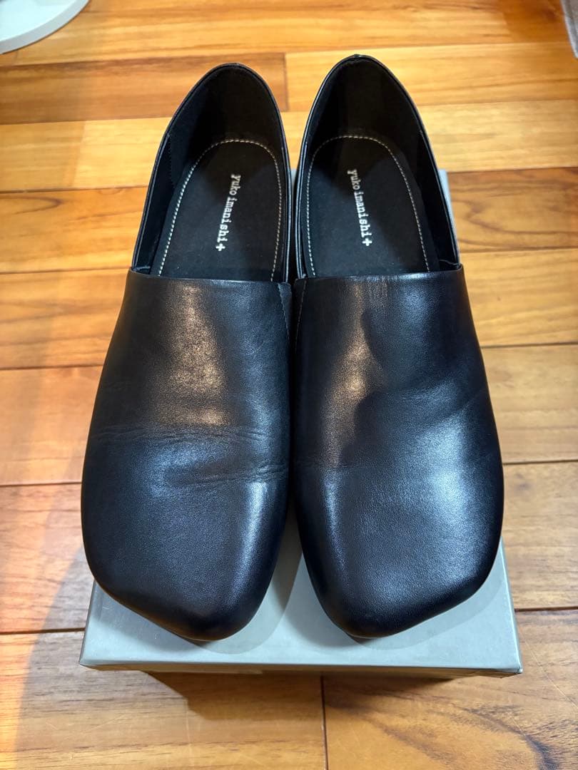 専用）ブラックレザー スクエアトゥパンプス yuko imanishi 今西優子