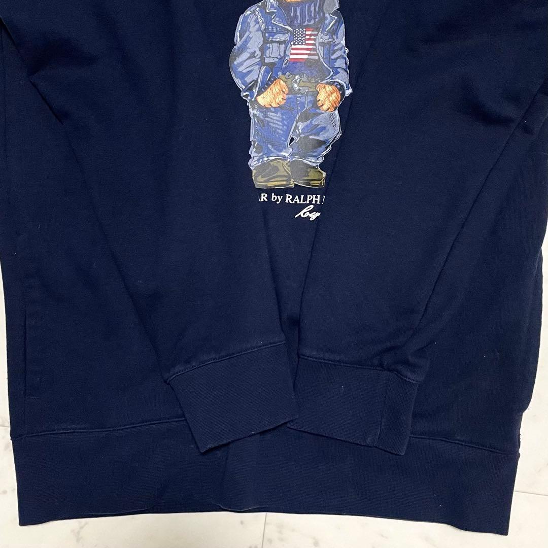 美品✨ポロベア ポロラルフローレン スウェットパーカー ネイビー サイズM