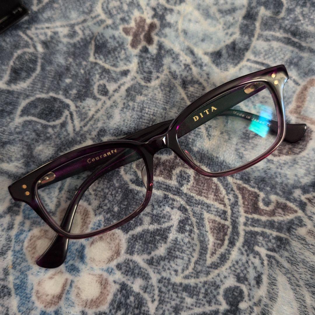 DITA Constanze メガネ パープル ケース付き
