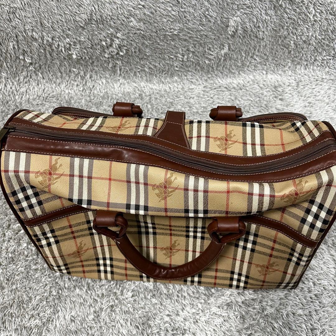 【極美品】　BURBERRY　ノバチェック　ボストンバッグ　シャドーホース