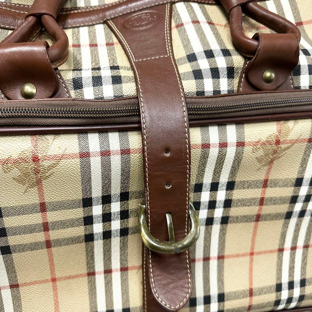 【極美品】　BURBERRY　ノバチェック　ボストンバッグ　シャドーホース