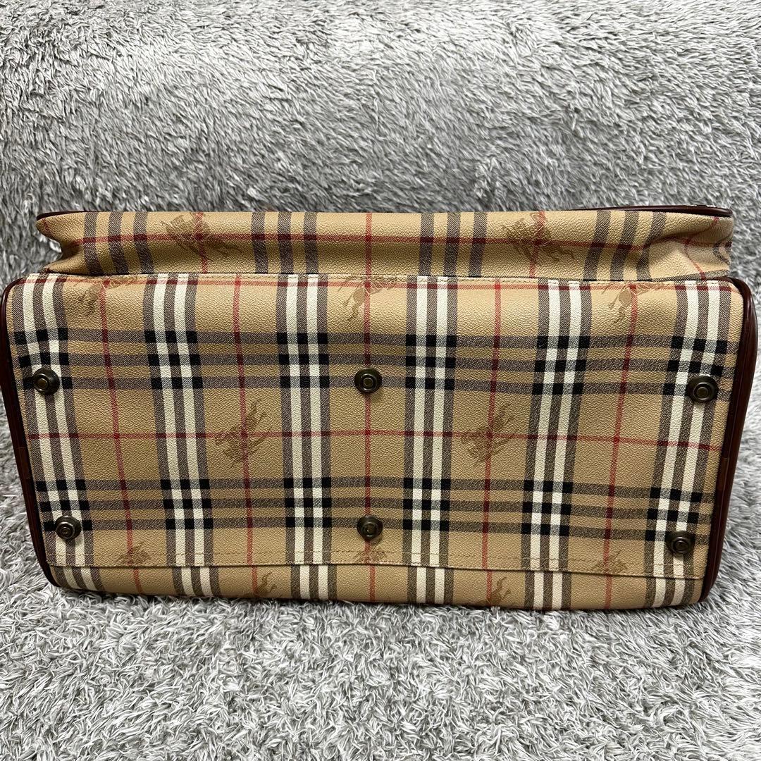 【極美品】　BURBERRY　ノバチェック　ボストンバッグ　シャドーホース