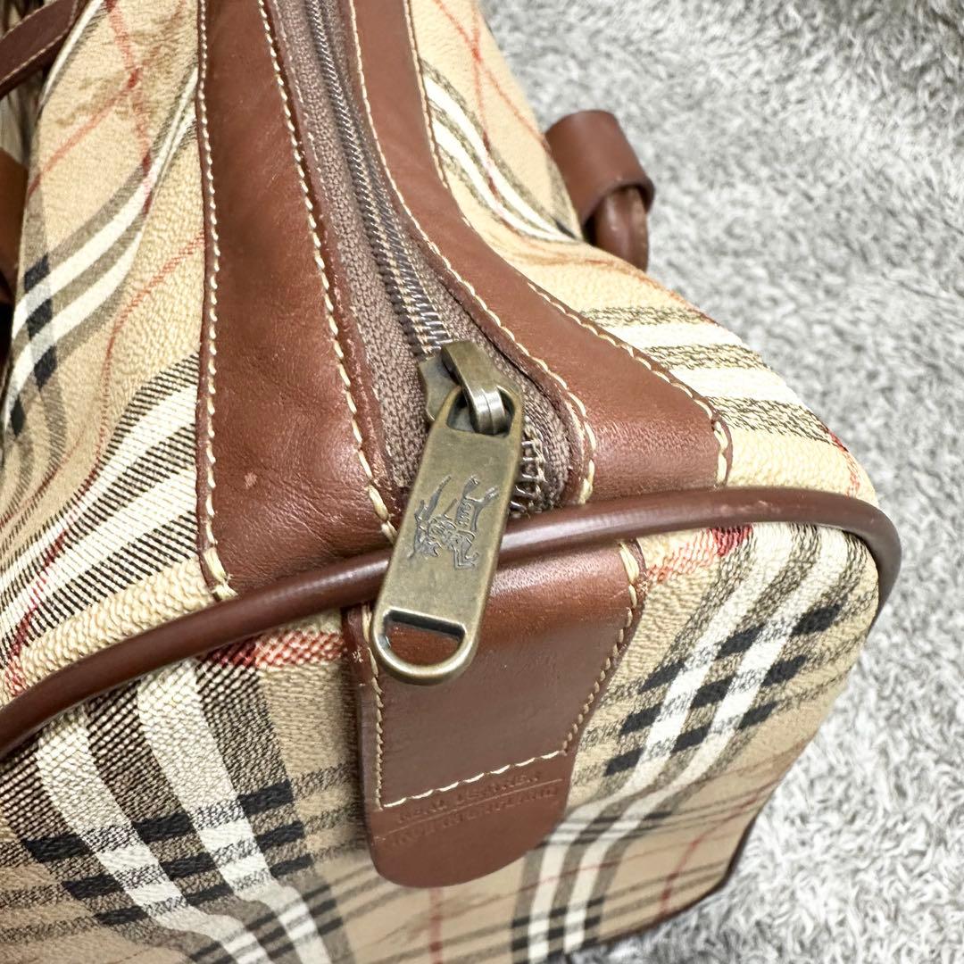 【極美品】　BURBERRY　ノバチェック　ボストンバッグ　シャドーホース