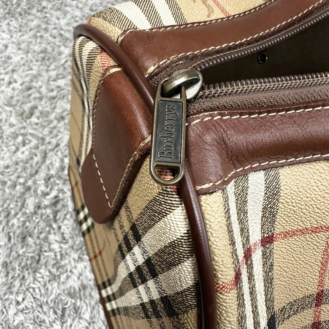 【極美品】　BURBERRY　ノバチェック　ボストンバッグ　シャドーホース