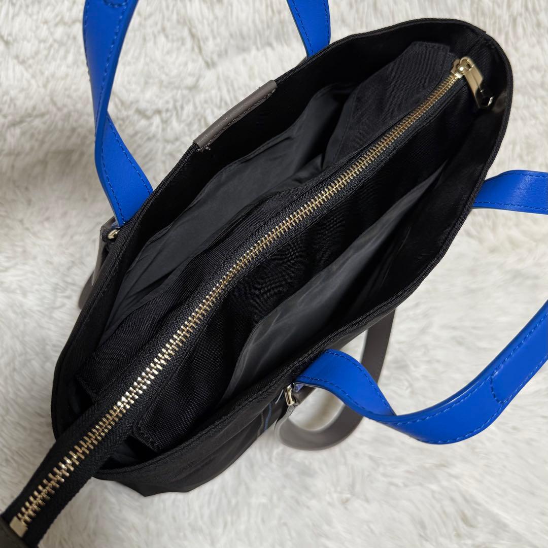 タグ付 極美品 ポールスミス Wカラーハンド トートバッグ ブラック ナイロン