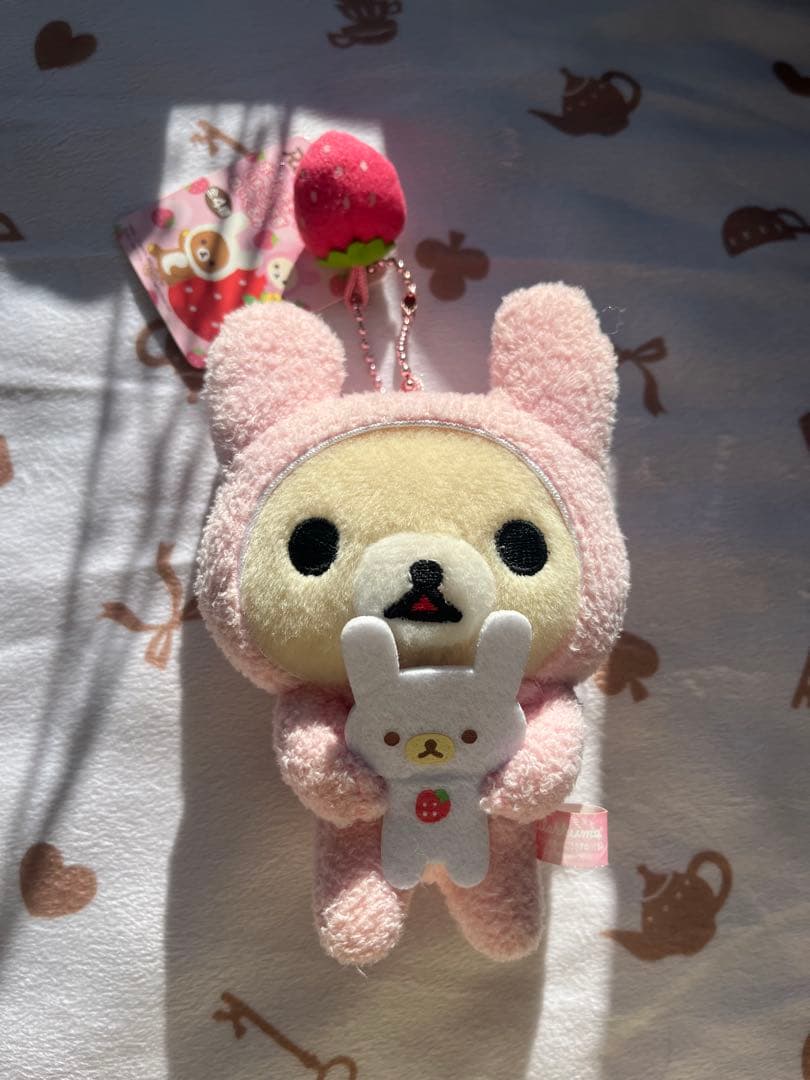 【希少】リラックマ コリラックマボールチェーン付き いちごうさぎ ぬいぐるみ