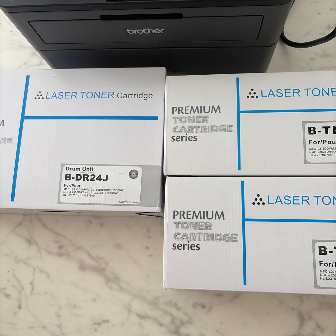 brother レーザープリンター おまけトナー、ドラム付　動作確認済