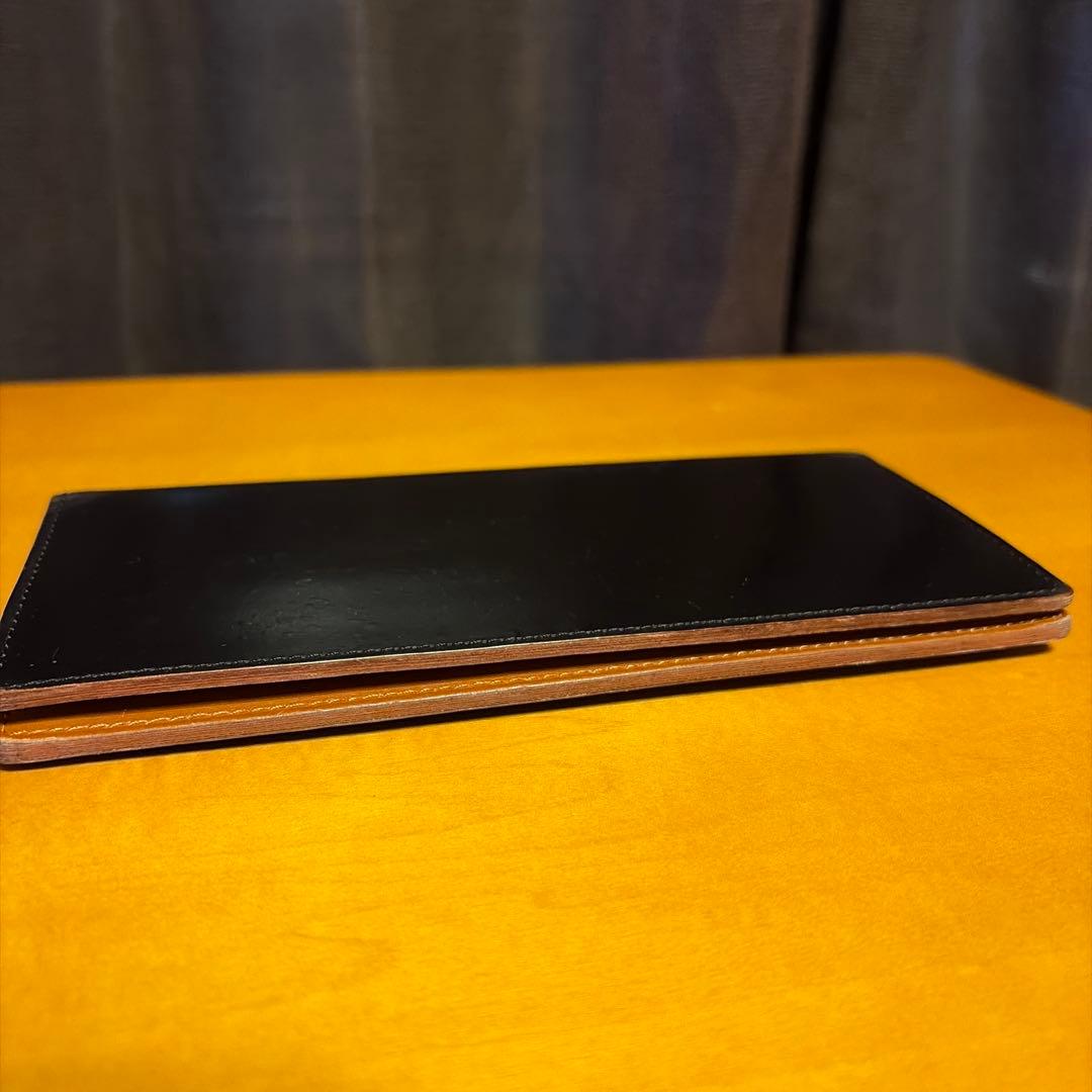 土屋鞄製造所 コードバン レザー製 黒 長財布 小銭入れなし