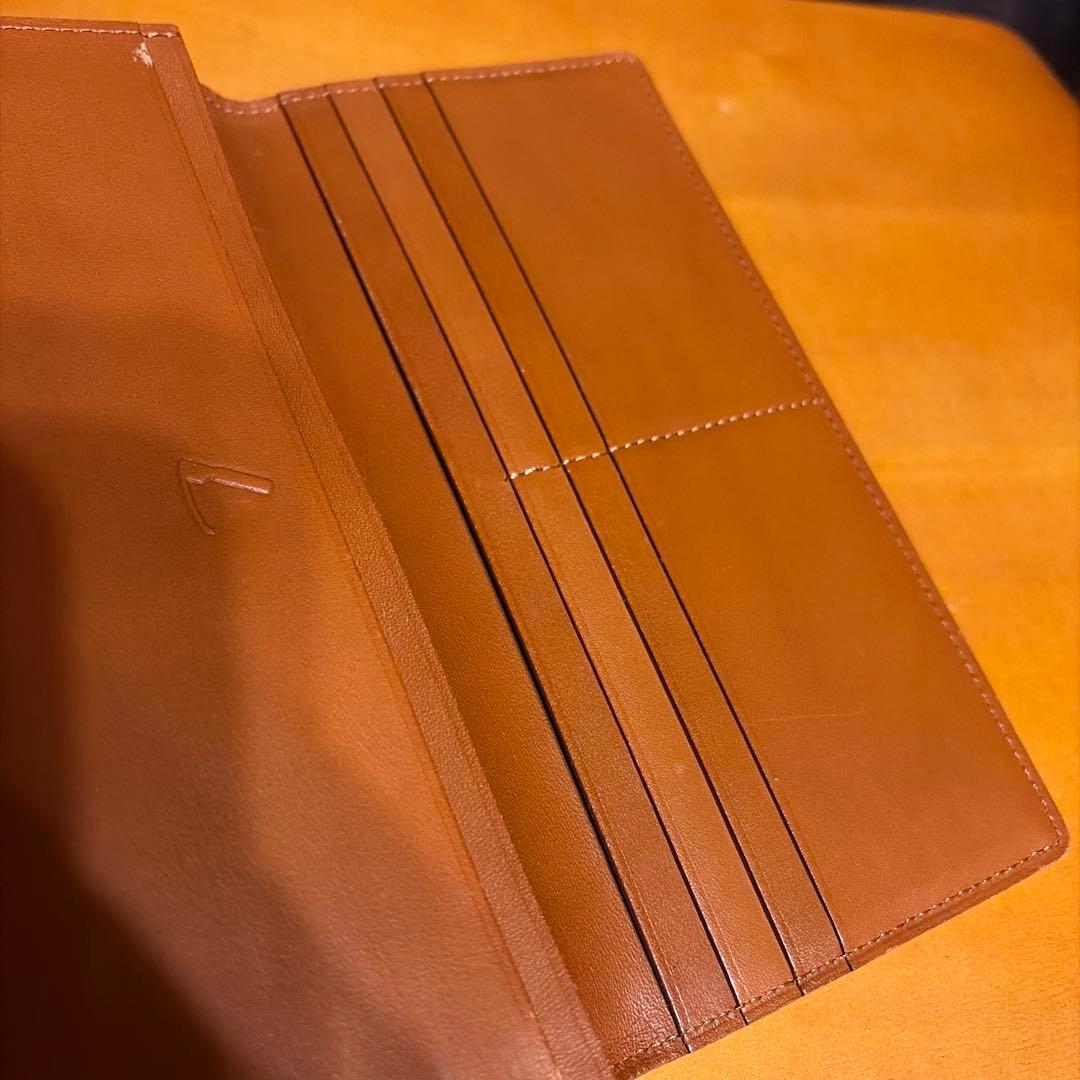 土屋鞄製造所 コードバン レザー製 黒 長財布 小銭入れなし