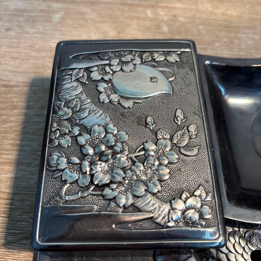 時代物　純銀製　蓋物