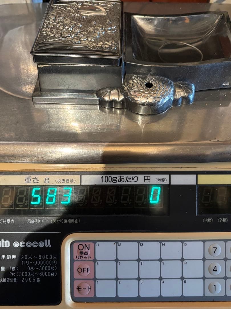 時代物　純銀製　蓋物