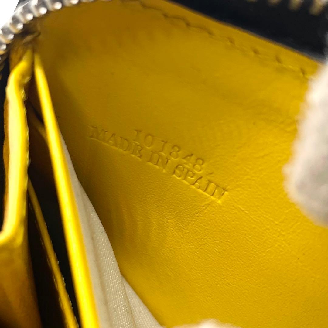 【極美品】ロエベ リネン ケース アナグラム レザー ブラック 保存袋付き