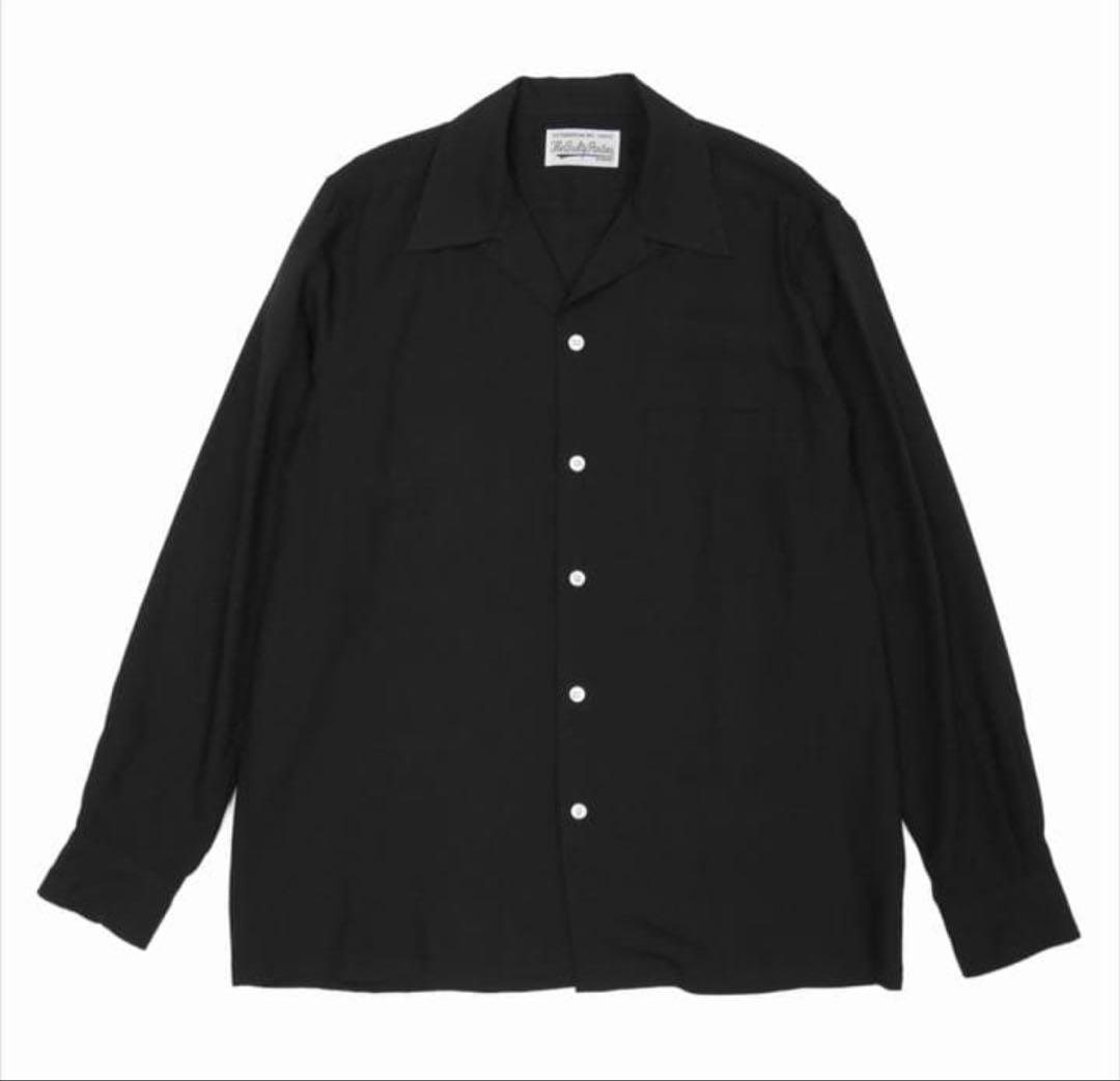 ワコマリア ブラックレーヨンシャツ 17SS-WMS-Hl￼05