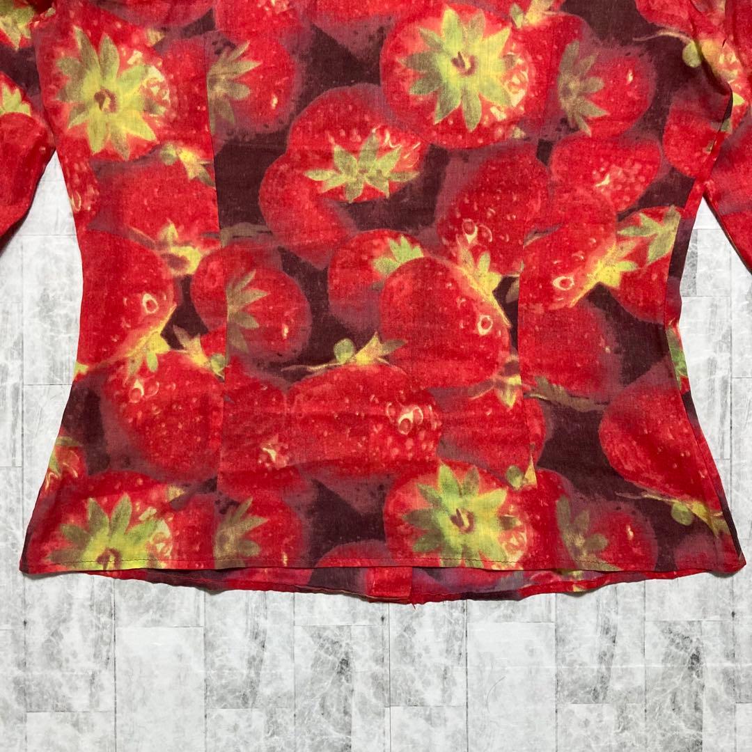 【希少デザイン】　ドルチェアンドガッパーナ D&G 長袖　シャツ　いちご総柄　M